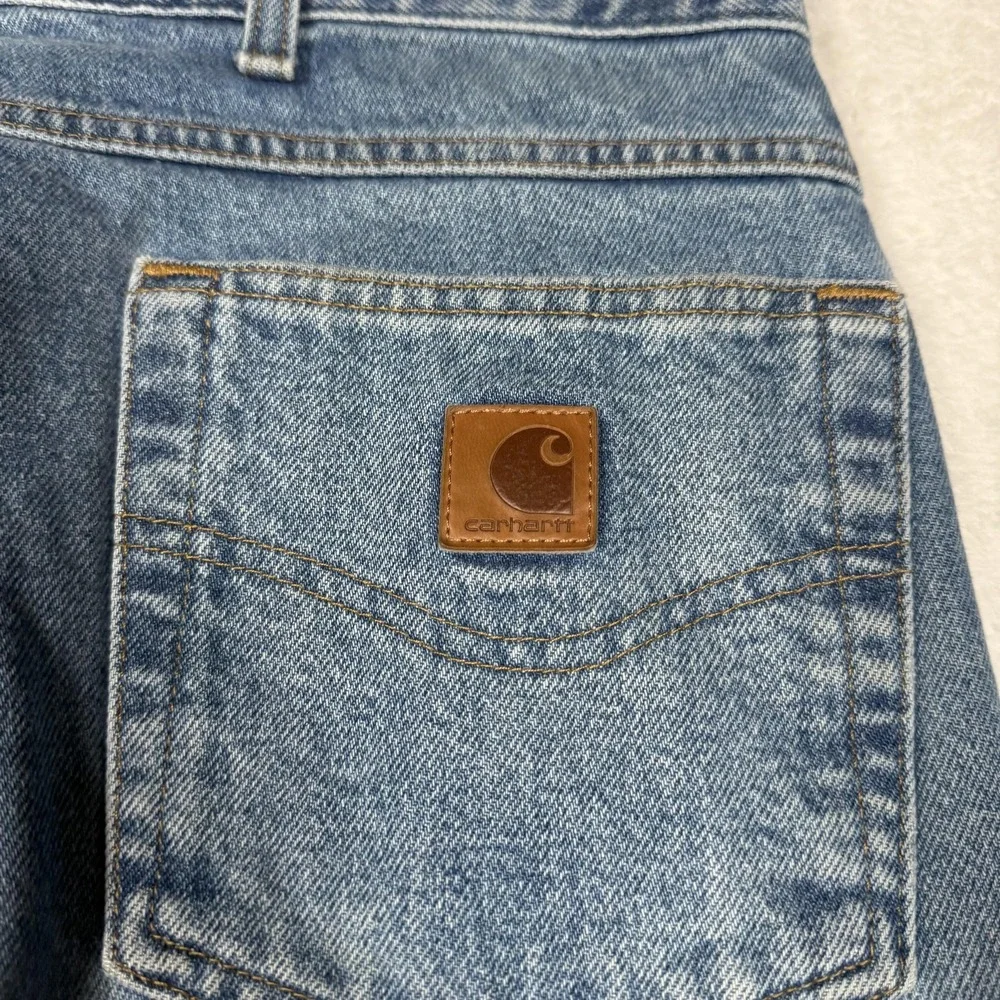 Carhartt Jeans Mens 44x30 Blue Stonewash B17 STW Relaxed Fit Straight Leg Denim‎
